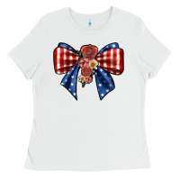 White bow Ladies Tee - JahusDesignShop