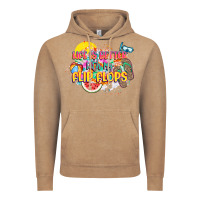 Vintage Coffee Life is better with my flip flops Vintage Hoodie - NancyCooperArtShop