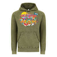 Vintage Olive Life is better with my flip flops Vintage Hoodie - NancyCooperArtShop