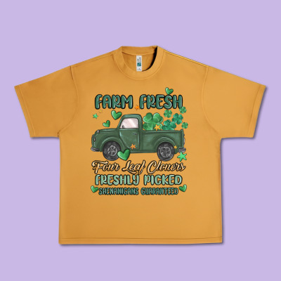 Farm Fresh Four Leaf Clovers Urban Heavy Tee Designed By Maliassmallbusiness