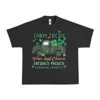 Pigment Black farm fresh four leaf clovers Urban Heavy Tee - MaliasSmallBusiness