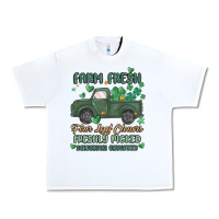 White farm fresh four leaf clovers Urban Heavy Tee - MaliasSmallBusiness