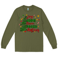 Army Green joy hope love peace christmas Long Sleeve Tee - MaliasSmallBusiness