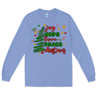 Colony Blue joy hope love peace christmas Long Sleeve Tee - MaliasSmallBusiness