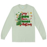 Joy Hope Love Peace Christmas Long Sleeve Tee | Teevron