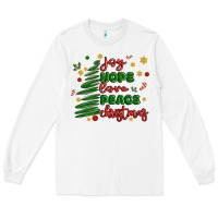 White joy hope love peace christmas Long Sleeve Tee - MaliasSmallBusiness
