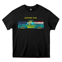 Black fishing dad  libbey glass Heavy Core Tee - HRA Design Shop