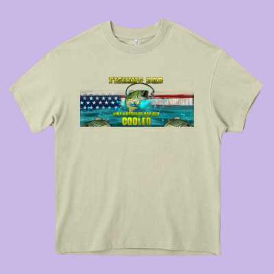 Fishing Dad  Libbey Glass Heavy Core Tee Designed By Hra Design Shop