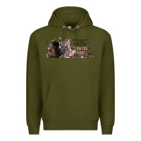 Army Green i am the storm with girl and butterflies Premium Hoodie - TumblerDesignByShophia