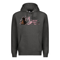 Charcoal Heather i am the storm with girl and butterflies Premium Hoodie - TumblerDesignByShophia