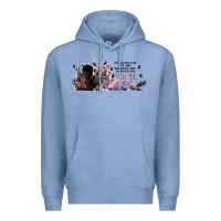 Colony Blue i am the storm with girl and butterflies Premium Hoodie - TumblerDesignByShophia