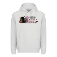 Dove Grey i am the storm with girl and butterflies Premium Hoodie - TumblerDesignByShophia