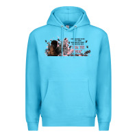 Ocean Blue i am the storm with girl and butterflies Premium Hoodie - TumblerDesignByShophia