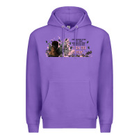 Purple i am the storm with girl and butterflies Premium Hoodie - TumblerDesignByShophia
