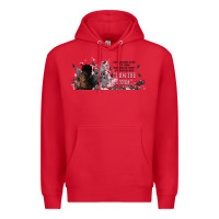 Red i am the storm with girl and butterflies Premium Hoodie - TumblerDesignByShophia