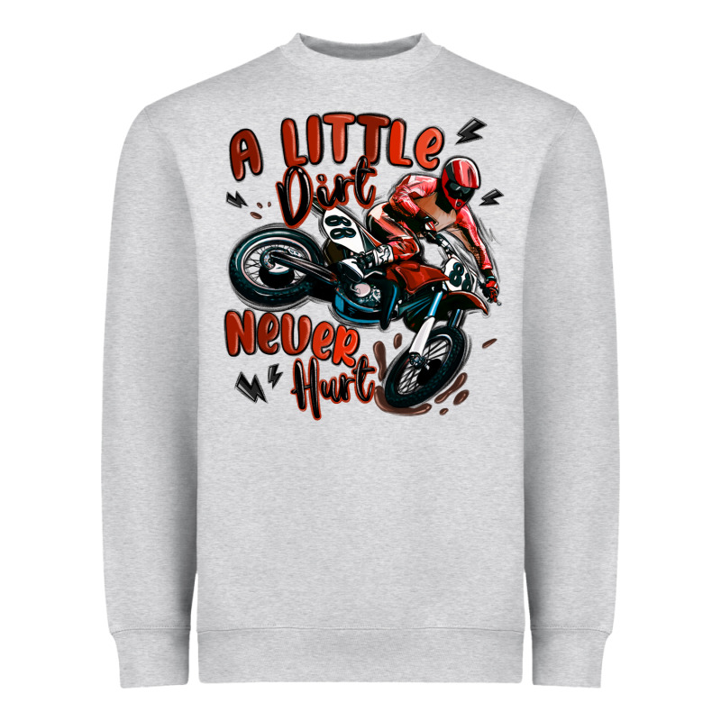 A Little Dirt Never Hurt Dirt Bike Heavyweight Sweatshirt by MaliasSmallBusiness | Teevron