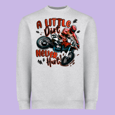 A Little Dirt Never Hurt Dirt Bike Heavyweight Sweatshirt Designed By Maliassmallbusiness