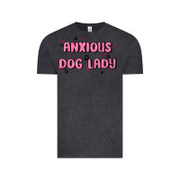 Vintage Black anxious dog lady Vintage Tee - MaliasSmallBusiness