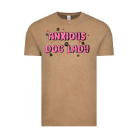 Vintage Coffee anxious dog lady Vintage Tee - MaliasSmallBusiness