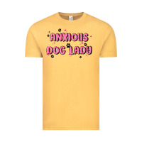 Vintage Mustard anxious dog lady Vintage Tee - MaliasSmallBusiness