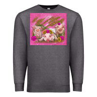 Charcoal Heather pigs Premium Sweatshirt - TumblerDesignByShophia