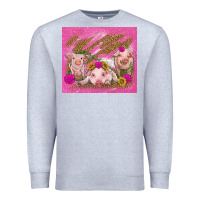 Heather Grey pigs Premium Sweatshirt - TumblerDesignByShophia
