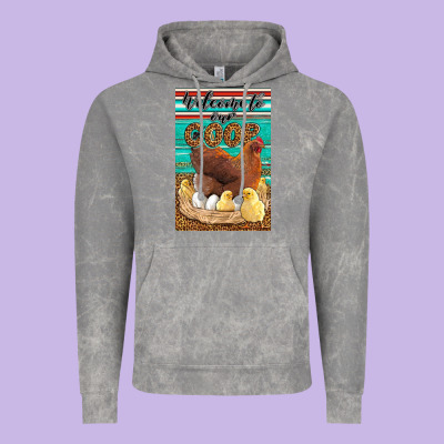 Western Welcome To Our Coop Vintage Hoodie Designed By Lillyallendesigns