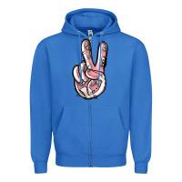 True Royal baseball peace sign Zipper Hoodie - Jasminsmagicworld