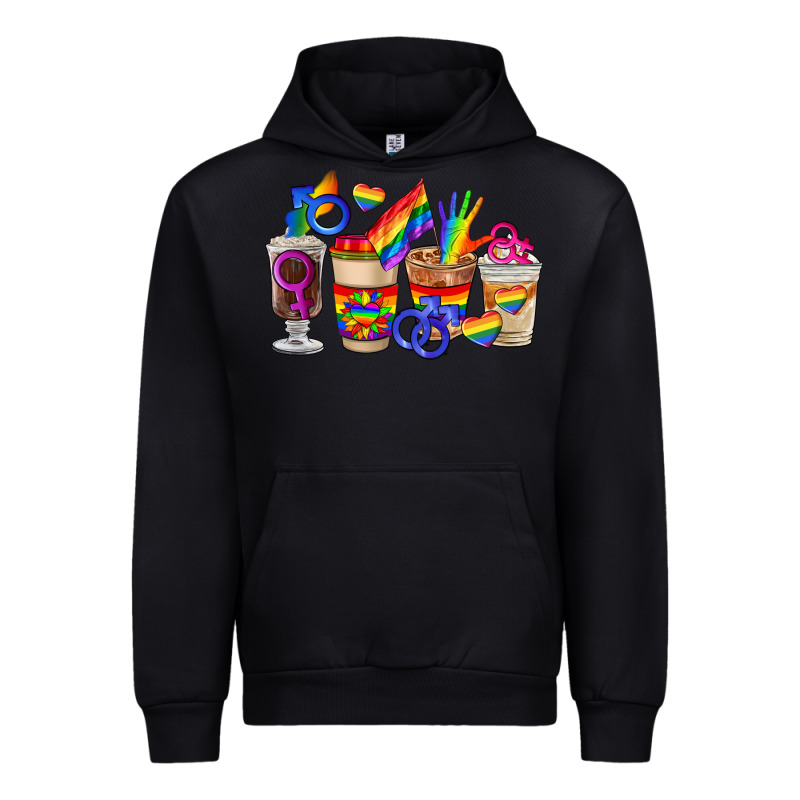 Lgbt Coffee Cups Urban Hoodie by FaDigitalArtStudio | Teevron