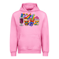Fuchsia Pink lgbt coffee cups Urban Hoodie - FaDigitalArtStudio