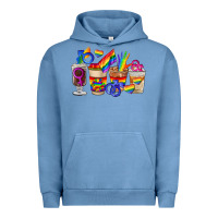 Pigment Pebble Blue lgbt coffee cups Urban Hoodie - FaDigitalArtStudio
