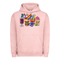 Pigment Salmon lgbt coffee cups Urban Hoodie - FaDigitalArtStudio