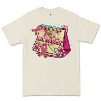 Bone pink cancer ribbon and october calendar Premium Tee - AdoDesignShop