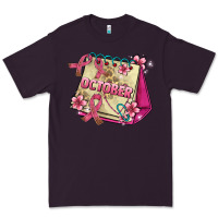 Plum pink cancer ribbon and october calendar Premium Tee - AdoDesignShop