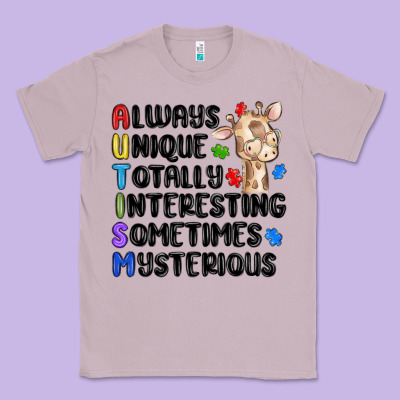 Always Unique Autism Classic Tee Designed By Maliassmallbusiness