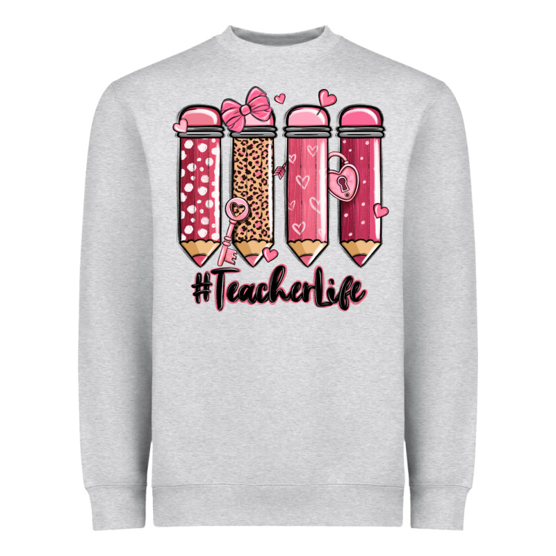 Valentine's Day Teacher Life Pencils Heavyweight Sweatshirt by MaliasSmallBusiness | Teevron