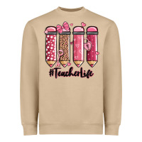 Mushroom valentine's day teacher life pencils Heavyweight Sweatshirt - MaliasSmallBusiness