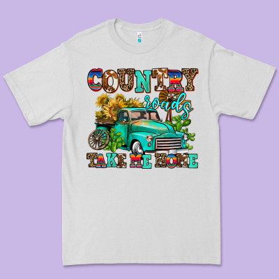 Country Roads Take Me Home Premium Tee Designed By Adodesignshop