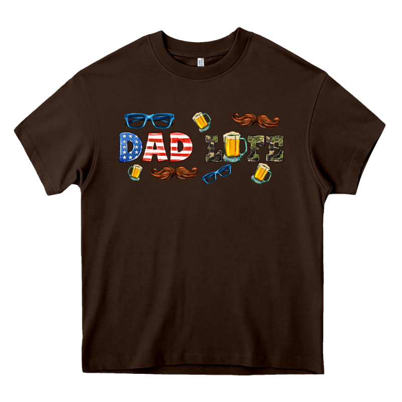Dad Life  Libbey Glass Heavy Core Tee by HRA Design Shop | Teevron