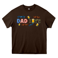 Chocolate Brown dad life  libbey glass Heavy Core Tee - HRA Design Shop