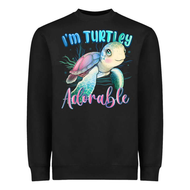 Im Turtley Adorable Turtle Heavyweight Sweatshirt by MaliasSmallBusiness | Teevron