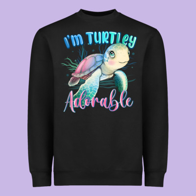 Im Turtley Adorable Turtle Heavyweight Sweatshirt Designed By Maliassmallbusiness