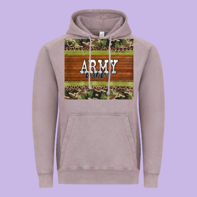 Army Mom Leopard Glitter Camouflage Vintage Hoodie Designed By Barkaloodesign