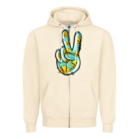 Sandshell softball peace sign Zipper Hoodie - Jasminsmagicworld