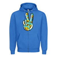 True Royal softball peace sign Zipper Hoodie - Jasminsmagicworld