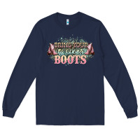 Navy bring your ass kicking boots Long Sleeve Tee - NancyCooperArtShop
