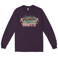 Plum bring your ass kicking boots Long Sleeve Tee - NancyCooperArtShop
