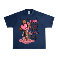 Navy valentine cross Urban Heavy Tee - MaliasSmallBusiness