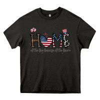 Asphalt home of the free beacuse of the brave Heavy Core Tee - CowhideDigitalArt