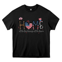 Black home of the free beacuse of the brave Heavy Core Tee - CowhideDigitalArt
